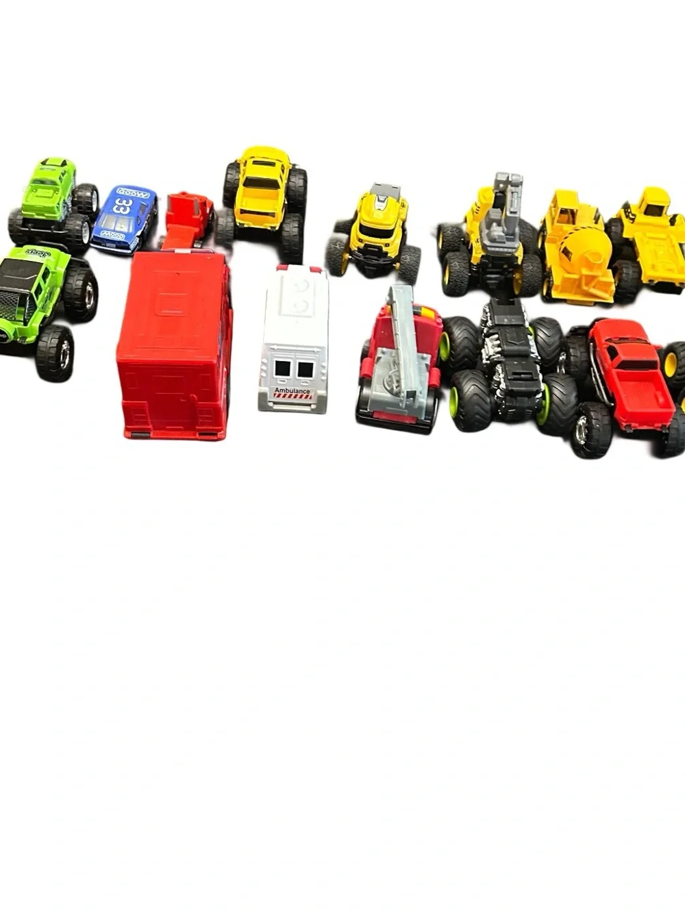 Lot Of 15 Toy Trucks Construction Vehicles Collection Set Play Cars